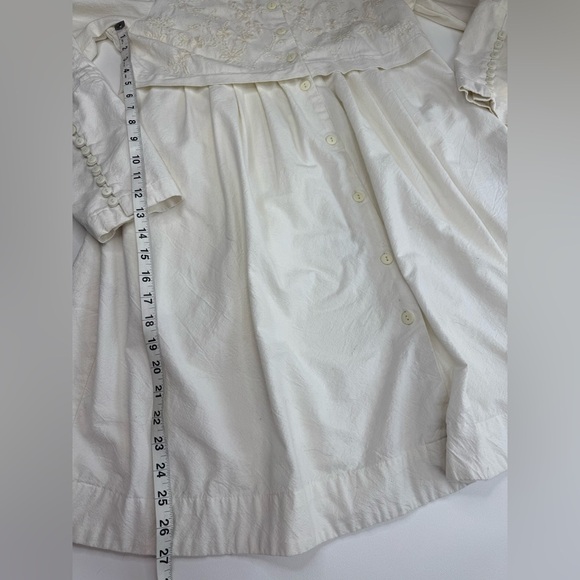 April Cornell Embroidered Indian Cotton Long Sleeve Dress Womens Small - Picture 7 of 15